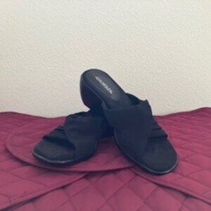 Aerosoles Black Slip On Sandals